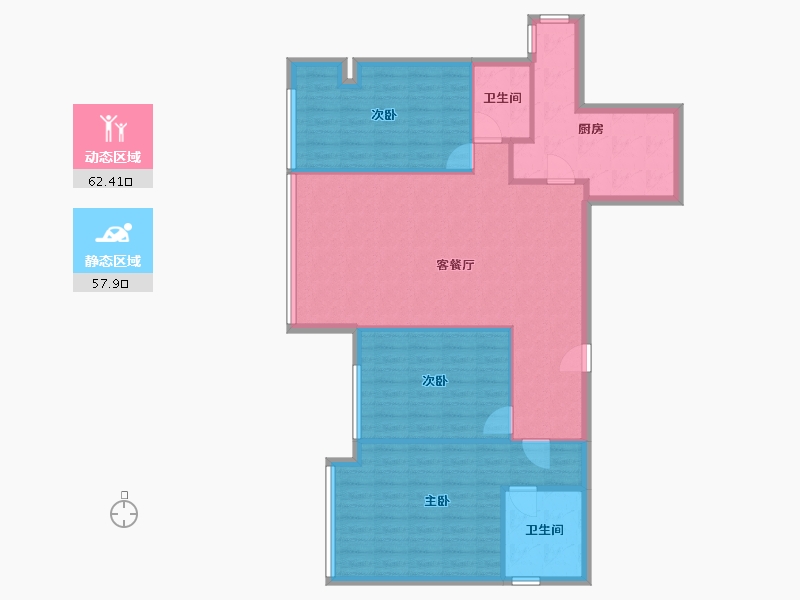 重庆-重庆市-海怡天-110.32-户型库-动静分区