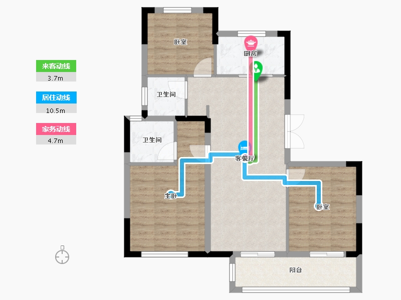 浙江省-杭州市-杭房众安·未珂宸铭府-80.90-户型库-动静线