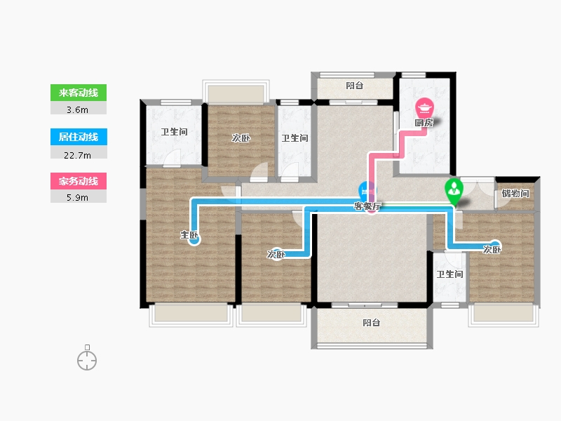 广东省-惠州市-碧桂园天熹-142.63-户型库-动静线