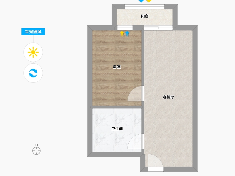 广东省-深圳市-华润置地未来城公寓-35.20-户型库-采光通风