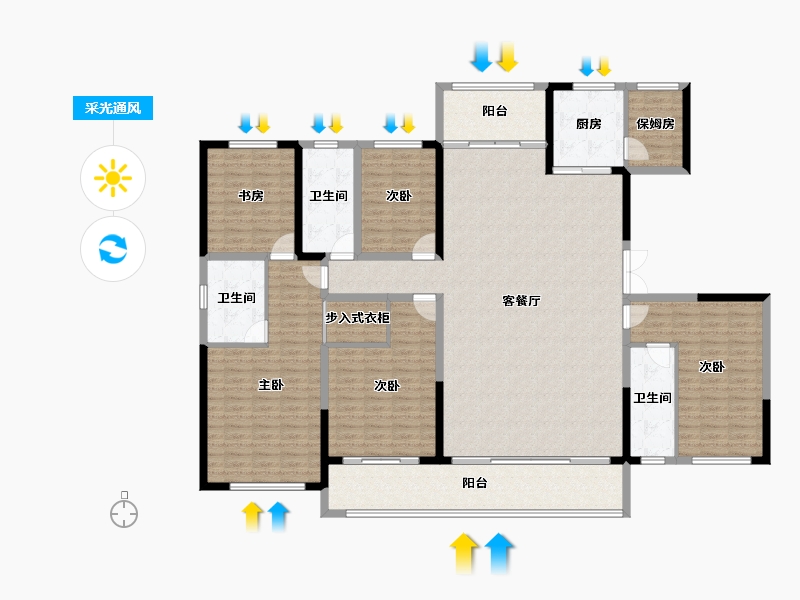 山东省-济南市-玖城壹品-199.96-户型库-采光通风