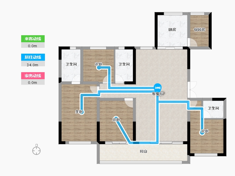 山东省-济南市-玖城壹品-135.46-户型库-动静线