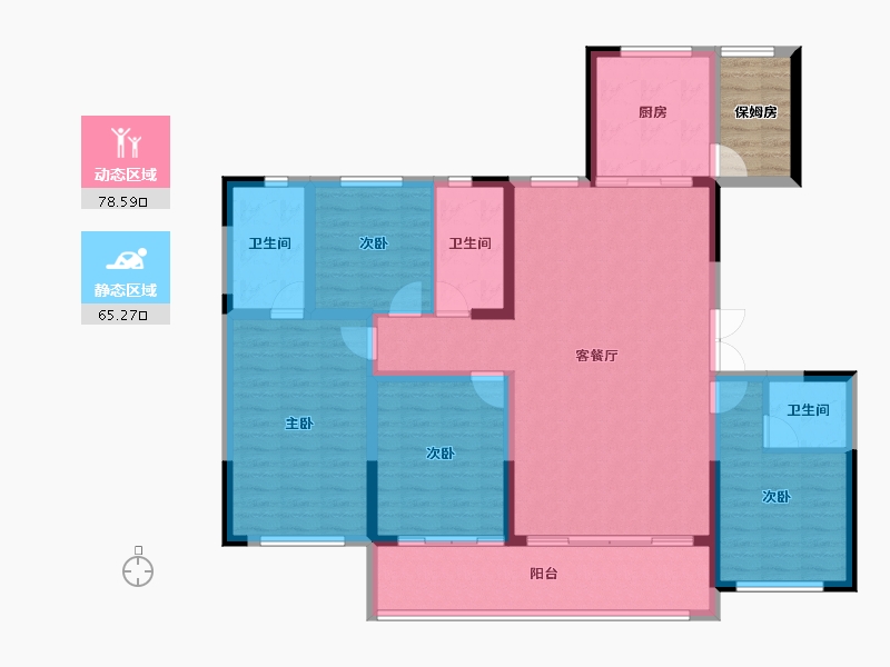 山东省-济南市-玖城壹品-135.46-户型库-动静分区