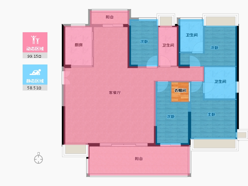 广东省-广州市-开控城投云锦-146.40-户型库-动静分区