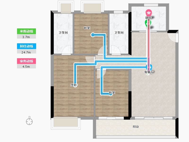 湖北省-武汉市-深业泰雲府-97.59-户型库-动静线