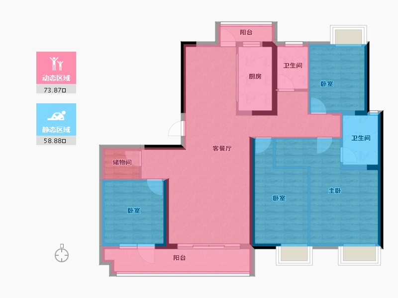 湖北省-武汉市-东湖风光-118.81-户型库-动静分区