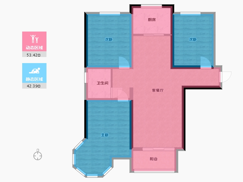 河北省-石家庄市-维多利亚-86.00-户型库-动静分区