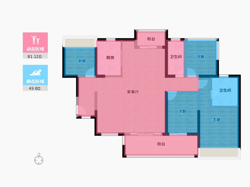 广东省-汕头市-中海海怡半岛-117.60-户型库-动静分区