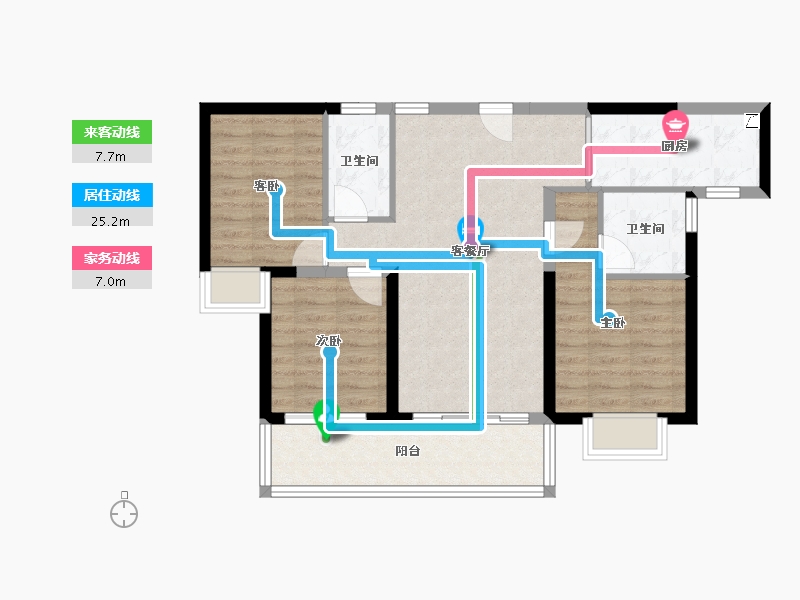 广东省-惠州市-碧桂园臻山府-81.42-户型库-动静线