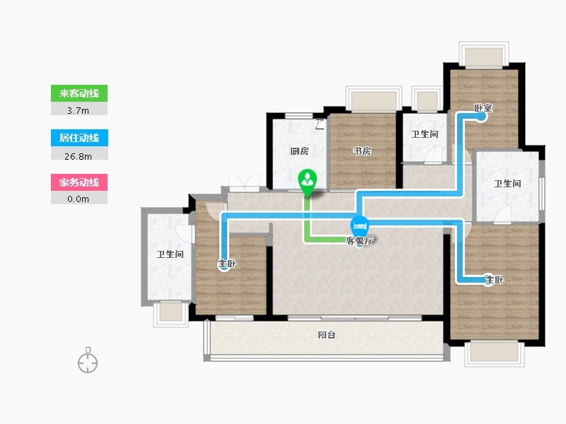 湖北省-武汉市-招商·武汉城建未来中心-123.77-户型库-动静线