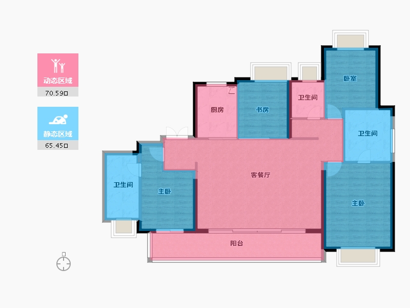 湖北省-武汉市-招商·武汉城建未来中心-123.77-户型库-动静分区