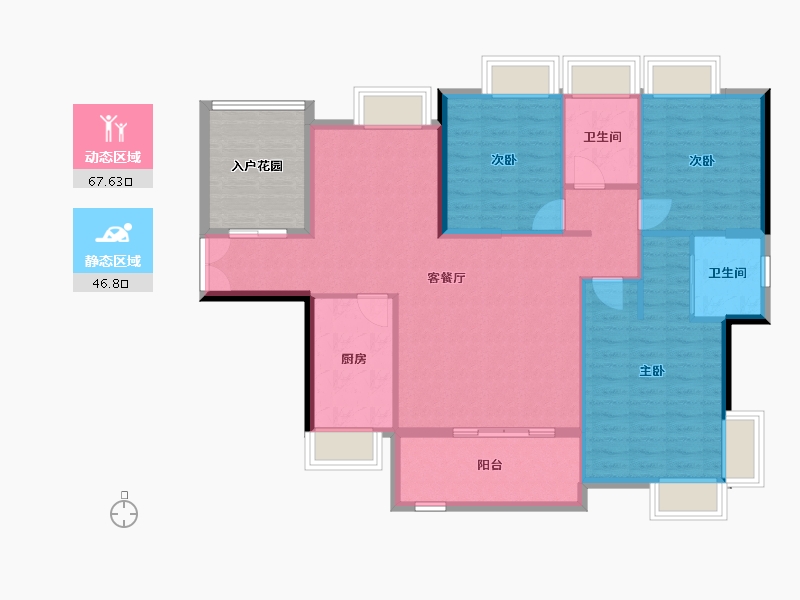 广东省-东莞市-港口华府-112.05-户型库-动静分区