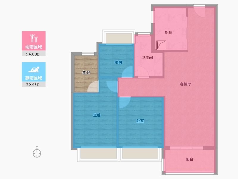 上海-上海市-中海海上和集-80.28-户型库-动静分区