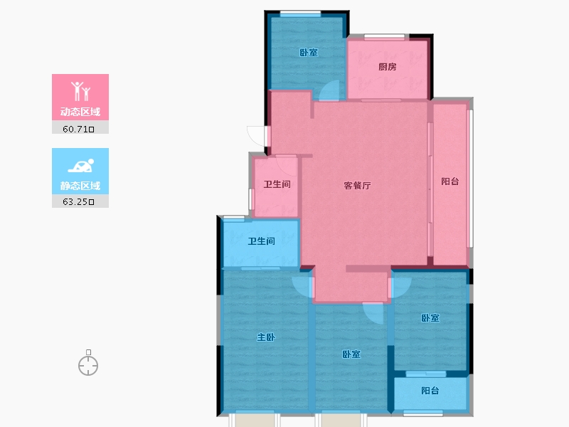 浙江省-杭州市-星遇光年府-112.36-户型库-动静分区