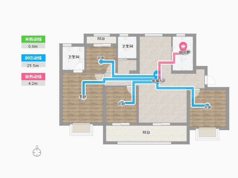 浙江省-丽水市-凯兴君瑞府-95.21-户型库-动静线