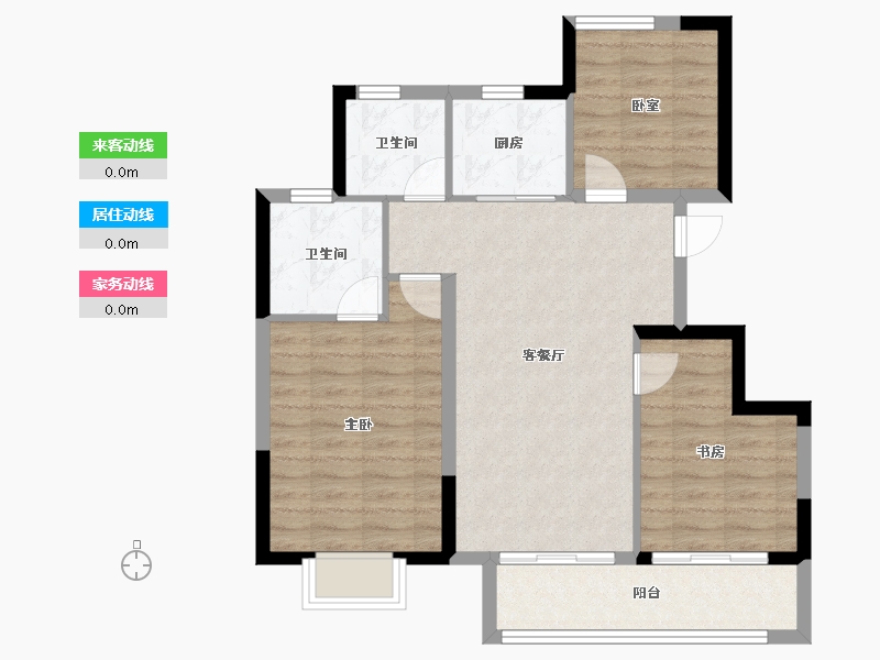 浙江省-宁波市-青澜邸-78.40-户型库-动静线