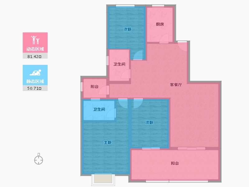 广东省-佛山市-恒大郦湖城-118.87-户型库-动静分区