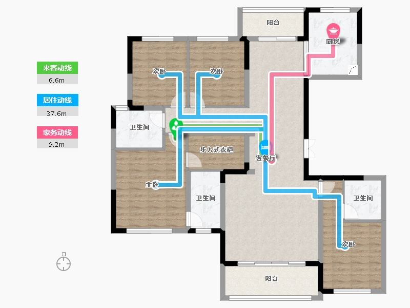 四川省-成都市-西派融城-136.33-户型库-动静线