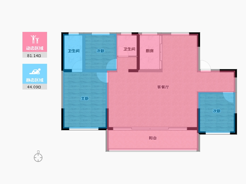 山东省-济南市-玖城壹品-114.00-户型库-动静分区