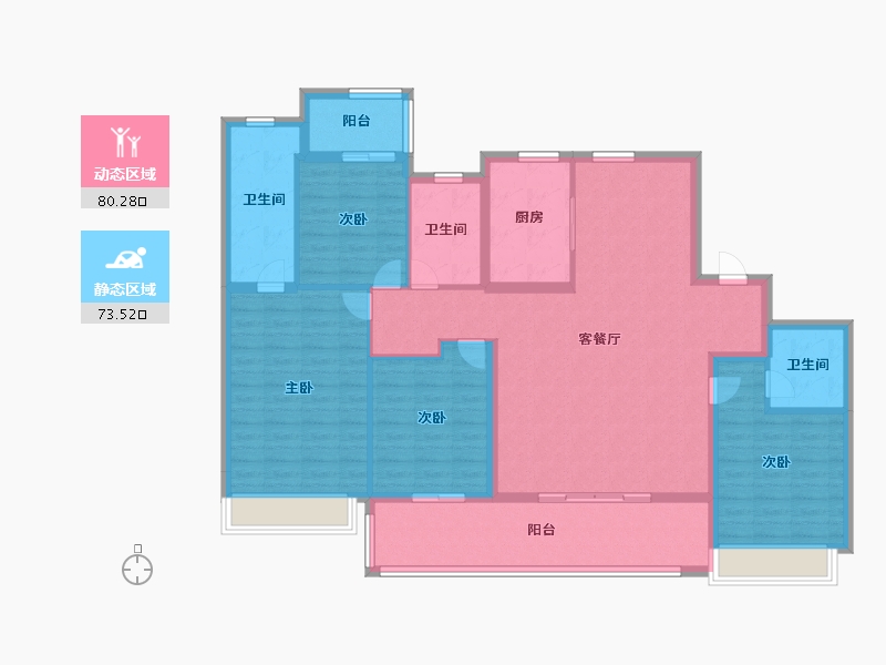 浙江省-杭州市-建发华发江月望云-139.20-户型库-动静分区