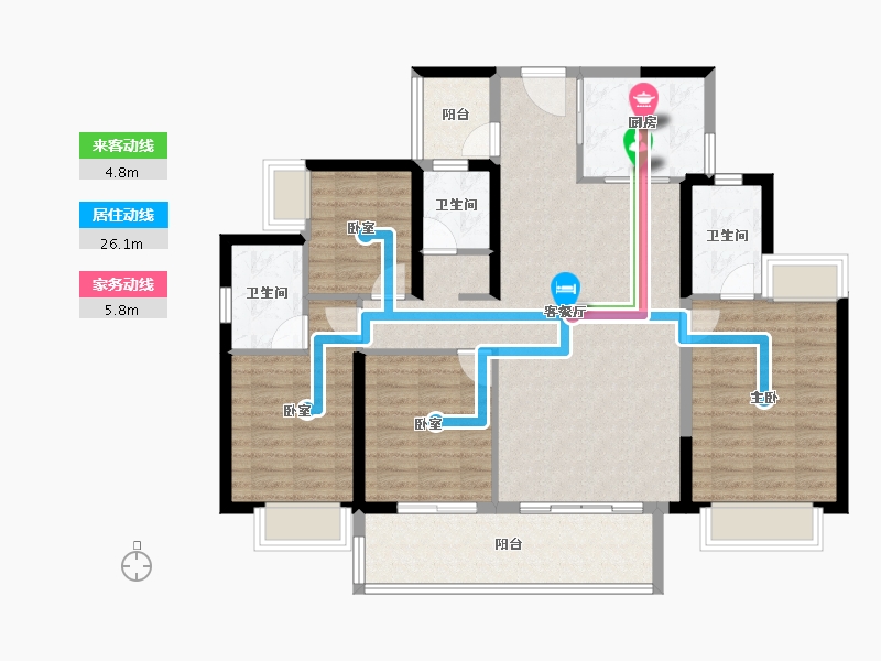 广东省-广州市-万科黄埔新城-114.40-户型库-动静线