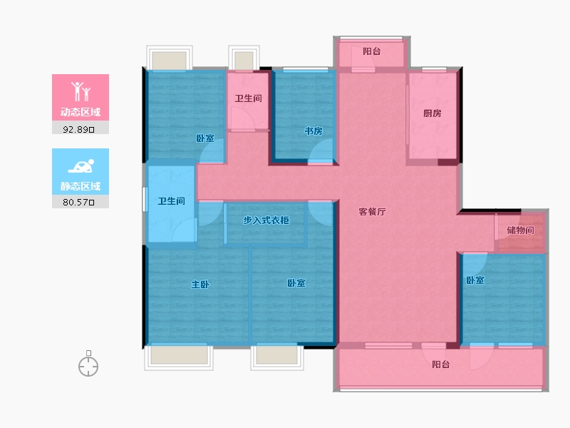 湖北省-武汉市-东湖风光-156.00-户型库-动静分区