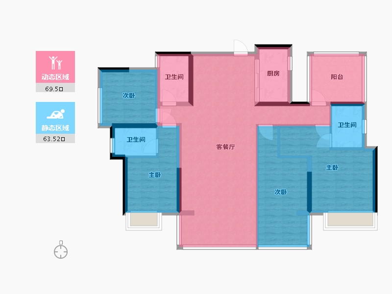 广西壮族自治区-南宁市-领秀府-142.00-户型库-动静分区