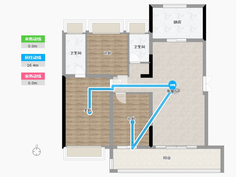 贵州省-安顺市-中核顺安府-110.00-户型库-动静线