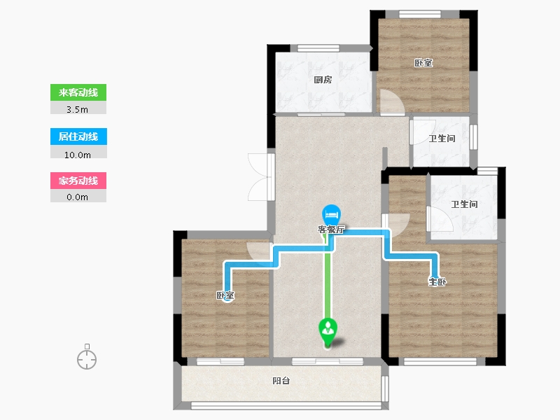 浙江省-杭州市-杭房众安·未珂宸铭府-82.87-户型库-动静线