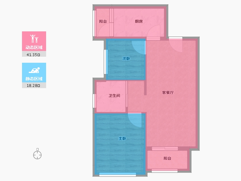 广东省-深圳市-华润置地未来城公寓-53.20-户型库-动静分区