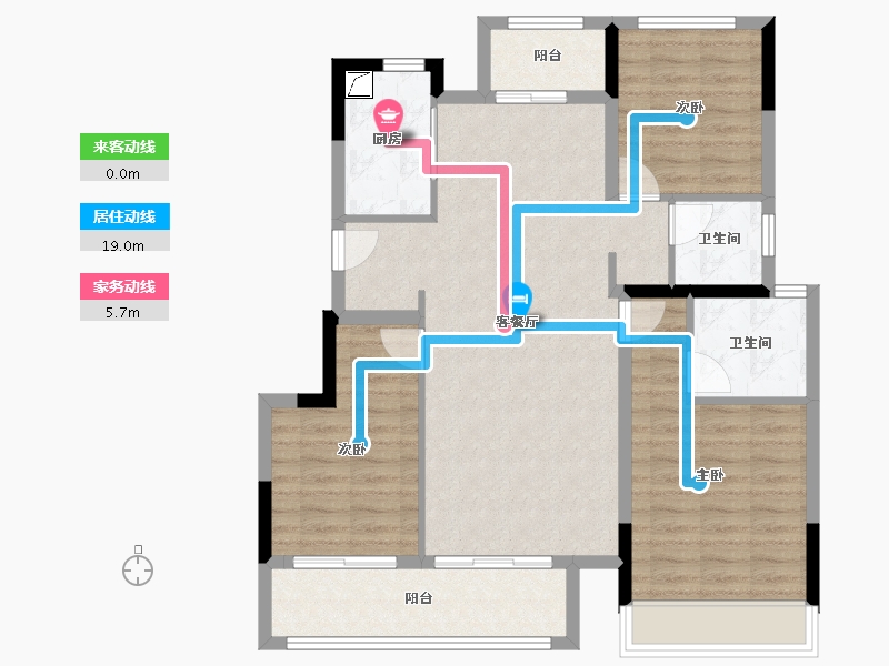 四川省-成都市-绿城桂语麓境-93.02-户型库-动静线