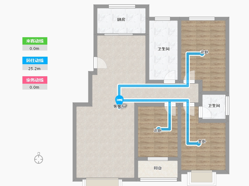 山东省-淄博市-博晨盛园云暻-99.16-户型库-动静线