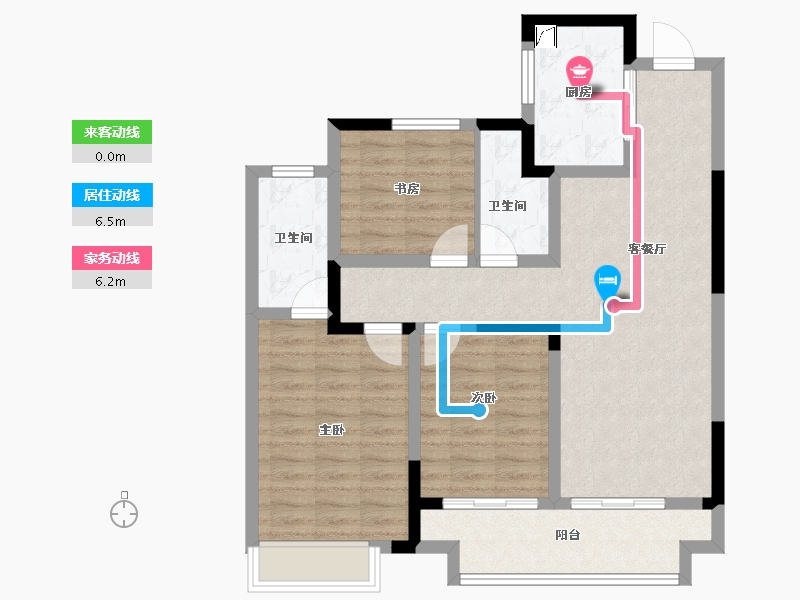 浙江省-湖州市-天能天泽府-87.15-户型库-动静线