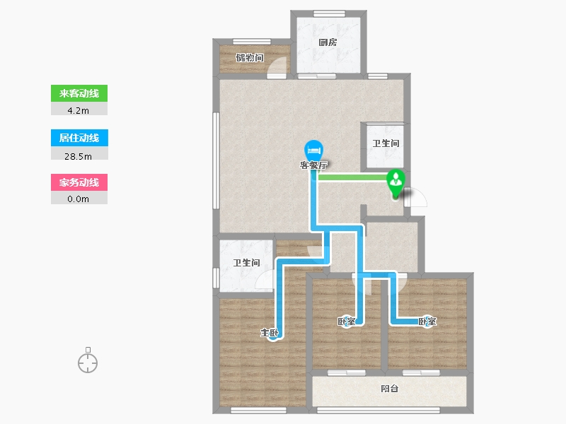 浙江省-杭州市-如沐清晖城-113.02-户型库-动静线