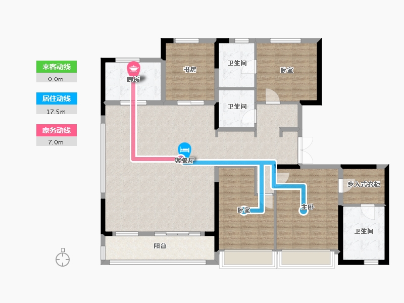 浙江省-杭州市-杭与城-145.85-户型库-动静线