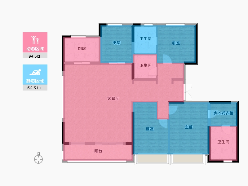 浙江省-杭州市-杭与城-145.85-户型库-动静分区