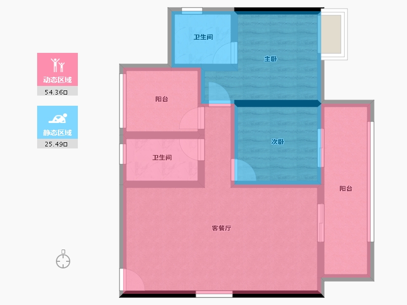 广东省-肇庆市-江南名苑-70.15-户型库-动静分区