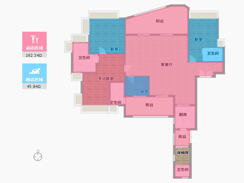 广东省-珠海市-华发广场（II期）横琴湾-188.00-户型库-动静分区