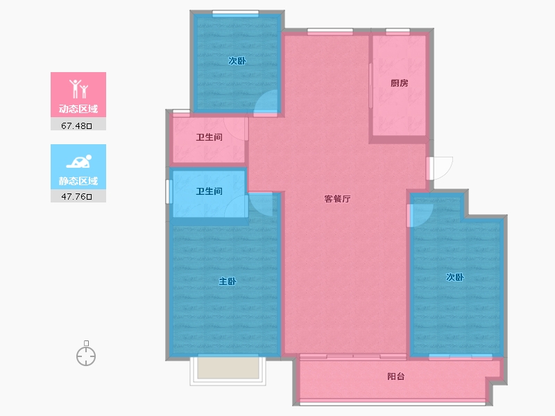 河北省-石家庄市-颐和新城·尚城-103.81-户型库-动静分区