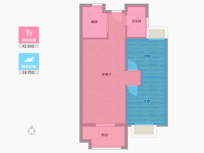 海南省-海口市-融创.美伦熙语-55.63-户型库-动静分区