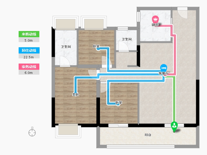 江苏省-南通市-观山樾-92.00-户型库-动静线