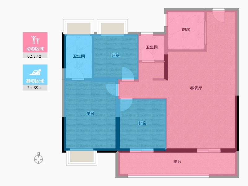 江苏省-南通市-观山樾-92.00-户型库-动静分区