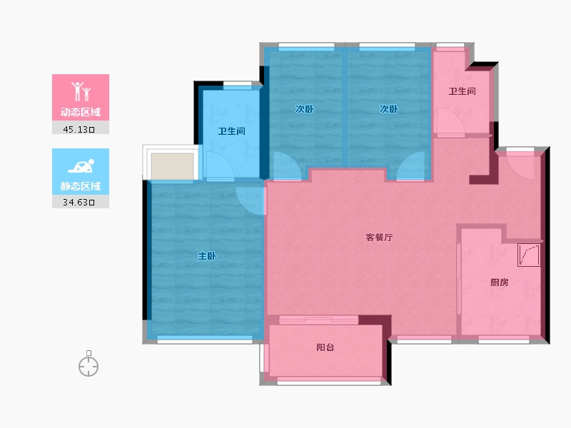 广东省-深圳市-润曦府-71.21-户型库-动静分区