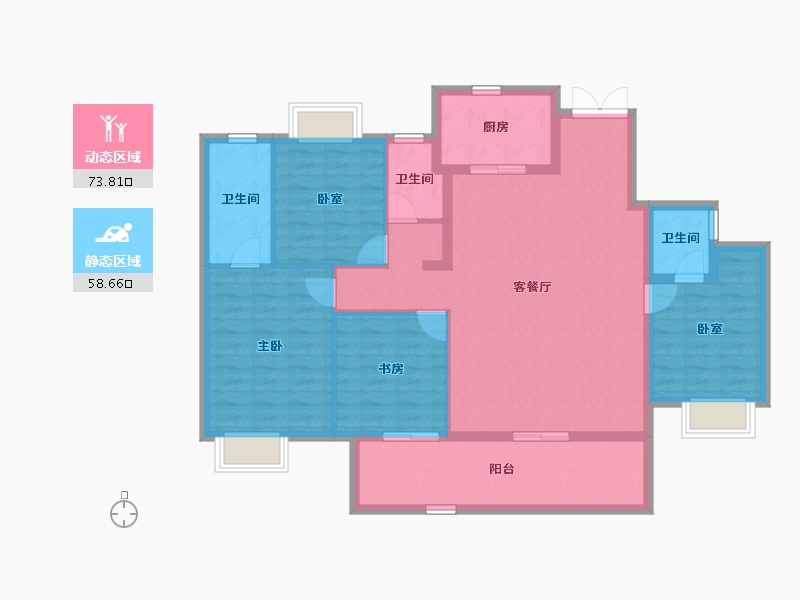 四川省-成都市-保利和颂-120.00-户型库-动静分区