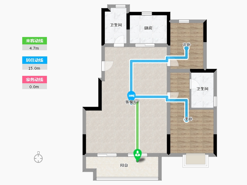 安徽省-合肥市-华侨城空港国际小镇水岸8号-94.41-户型库-动静线