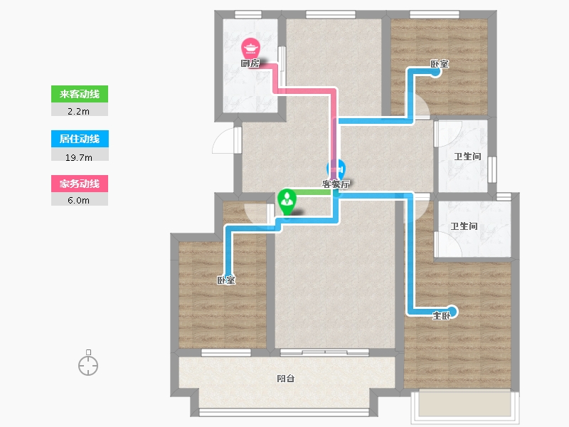 山东省-聊城市-阳谷怡嘉园小区-95.02-户型库-动静线