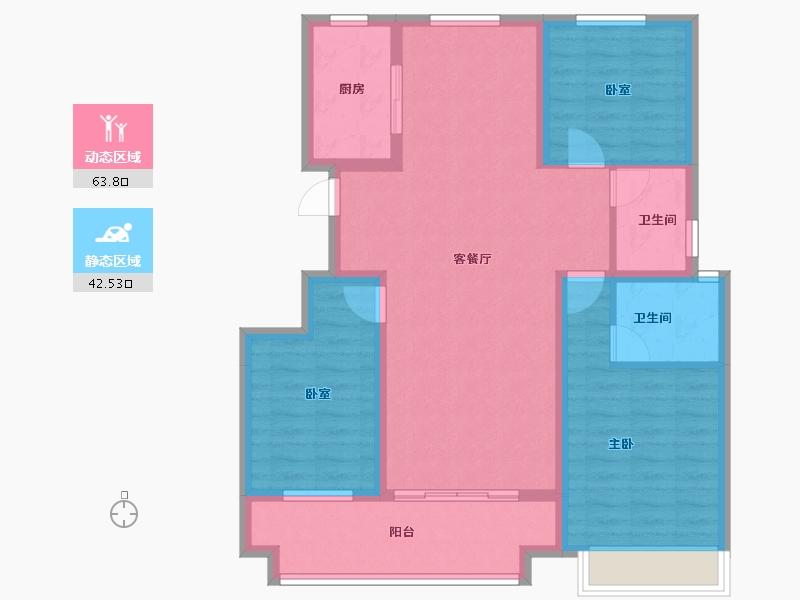 山东省-聊城市-阳谷怡嘉园小区-95.02-户型库-动静分区