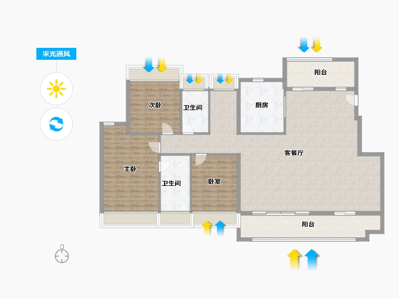 广东省-珠海市-万科·观海200里-156.00-户型库-采光通风