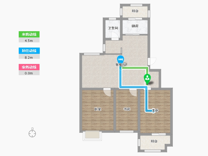 江苏省-盐城市-虹越豪庭-90.00-户型库-动静线