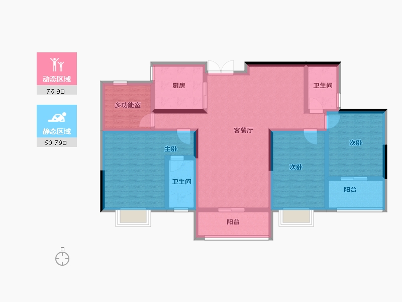 海南省-海口市-海侨花园-122.52-户型库-动静分区